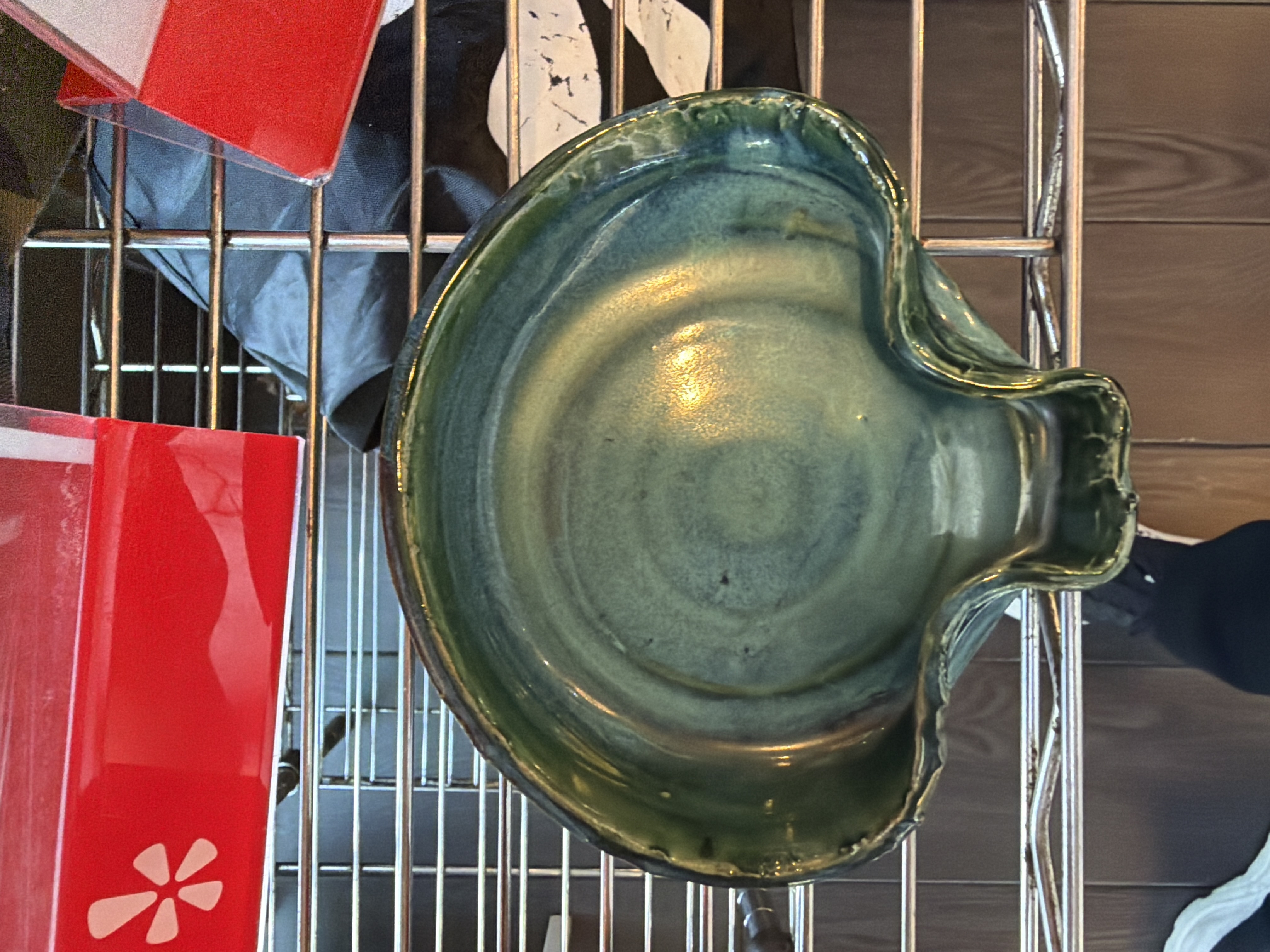 Handcrafted Green Ceramic Spoon Rest