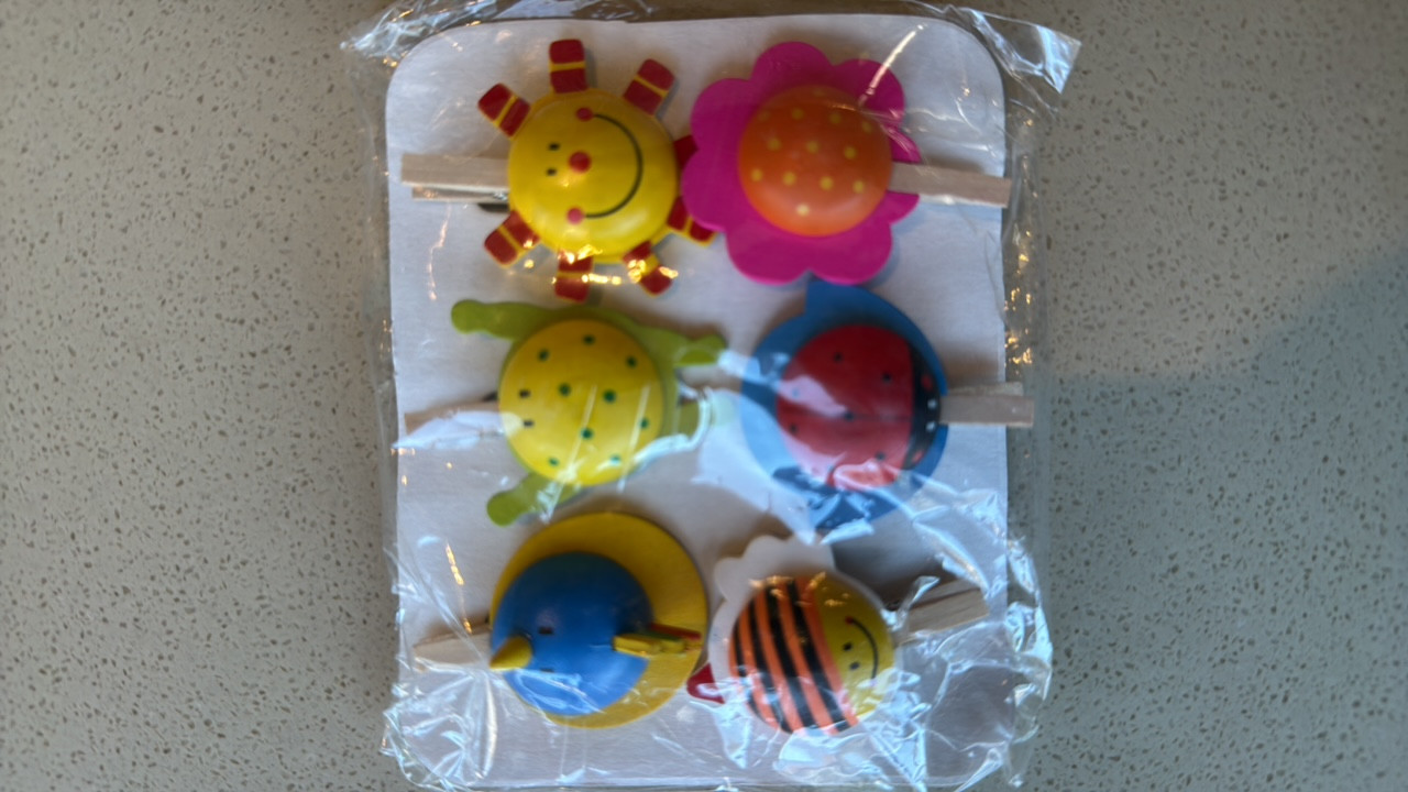Decorative Wooden Character Clips
