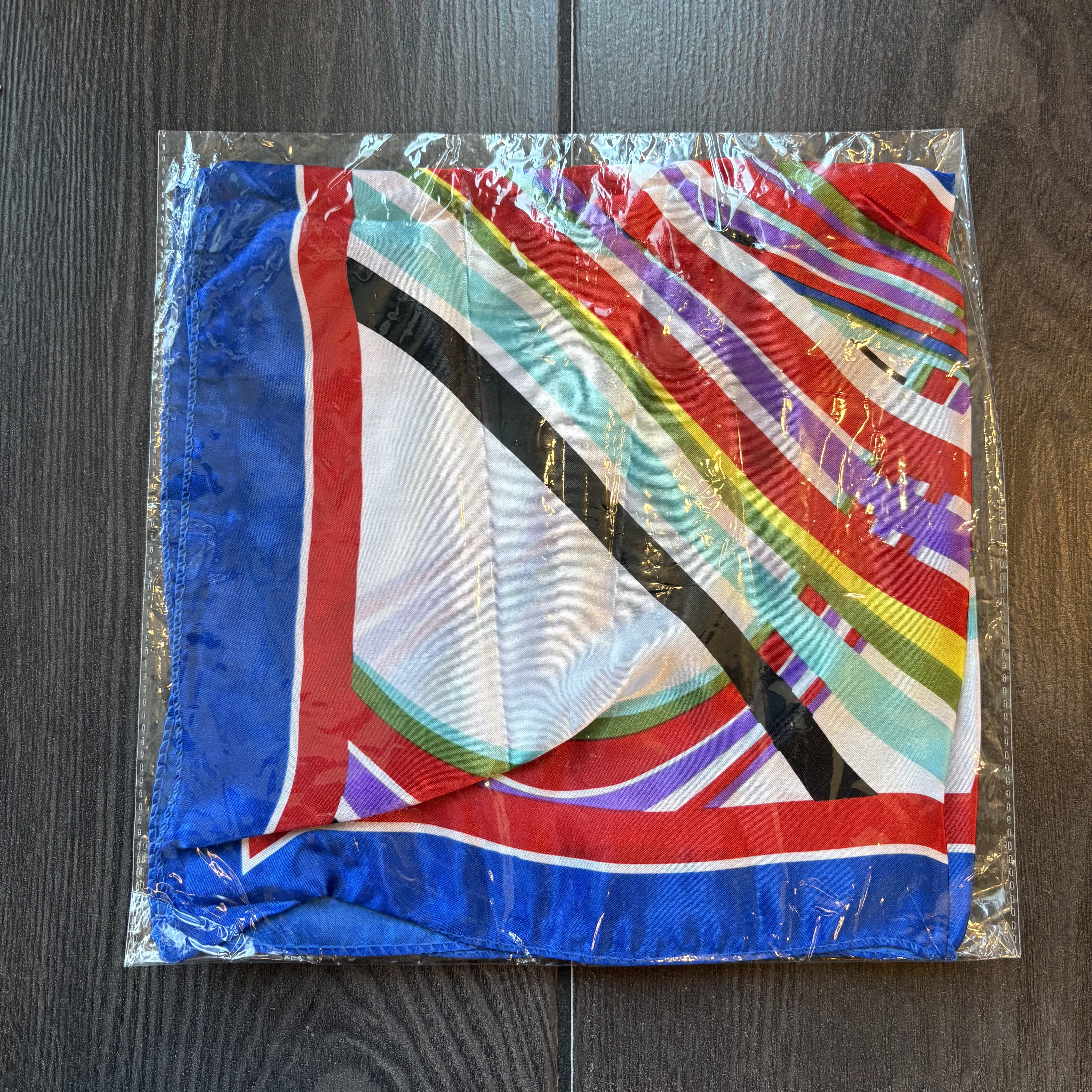 Colorful Patterned Silk Scarf