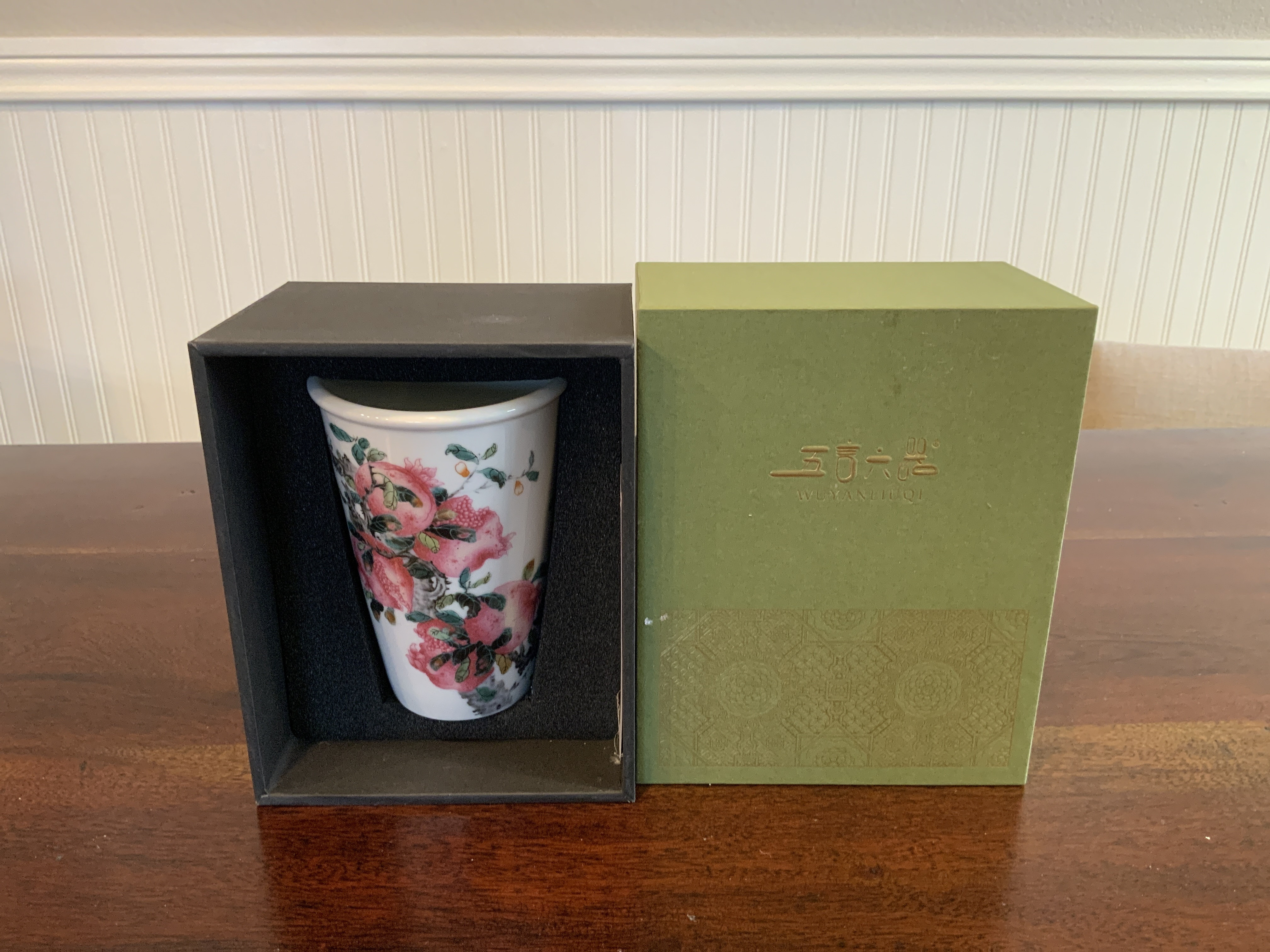 Decorative Porcelain Floral Tumbler in Gift Box