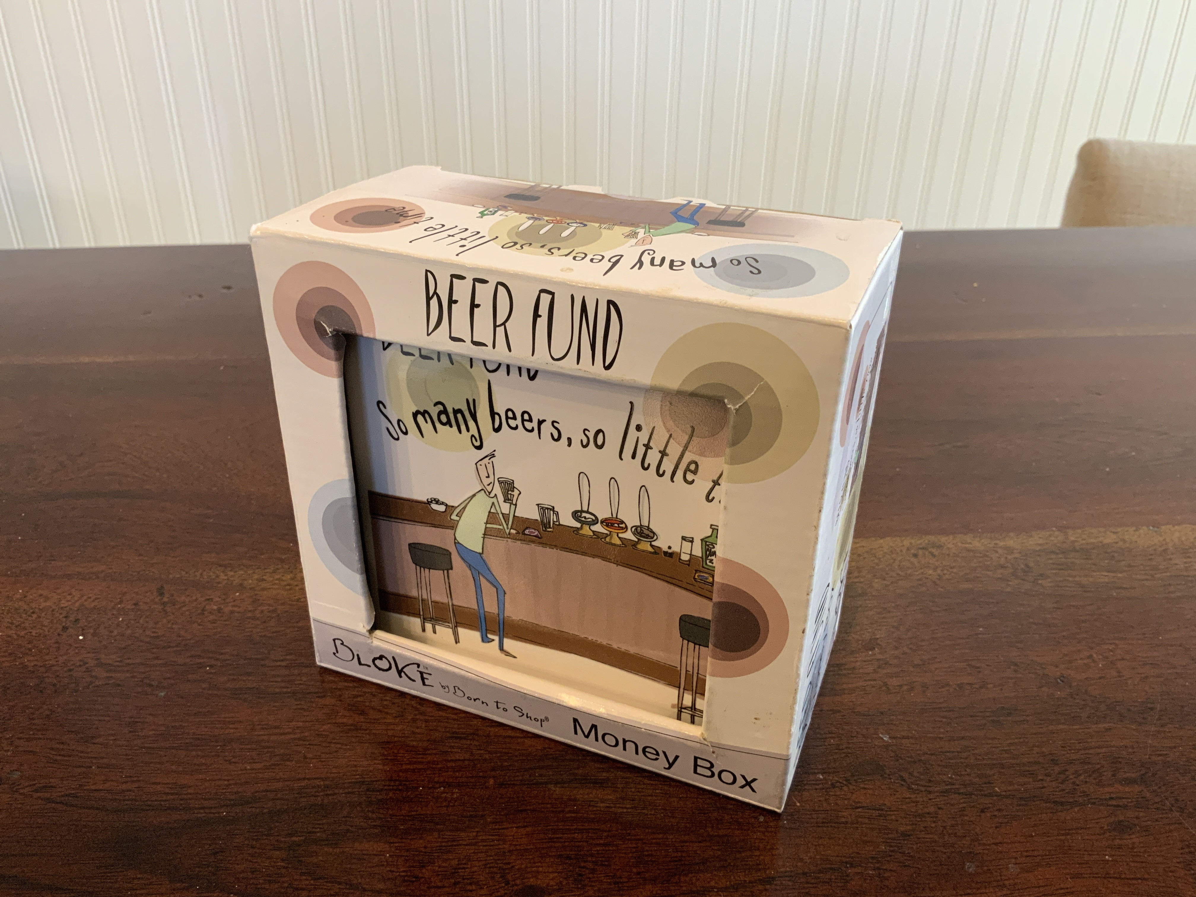 Bloke Born to Shop Beer Fund Money Box