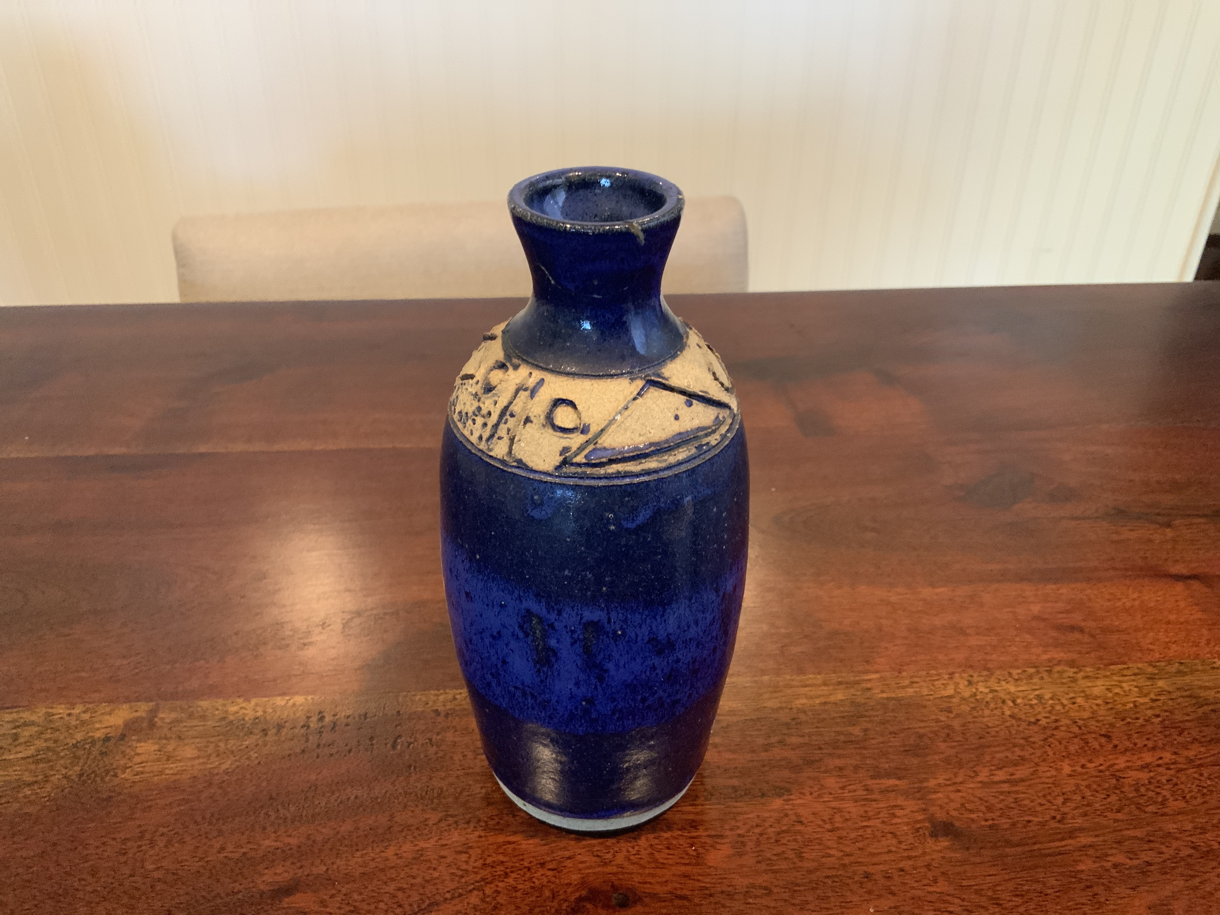 Blue Artisan Ceramic Vase