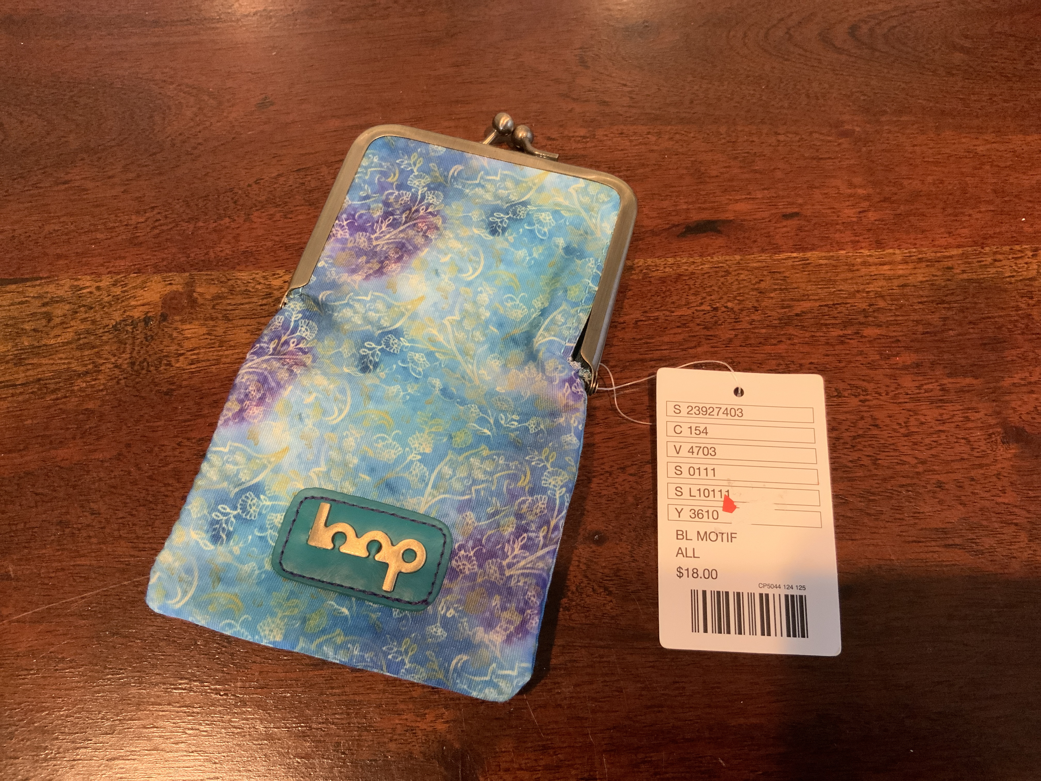 hmp floral print kiss-lock coin purse
