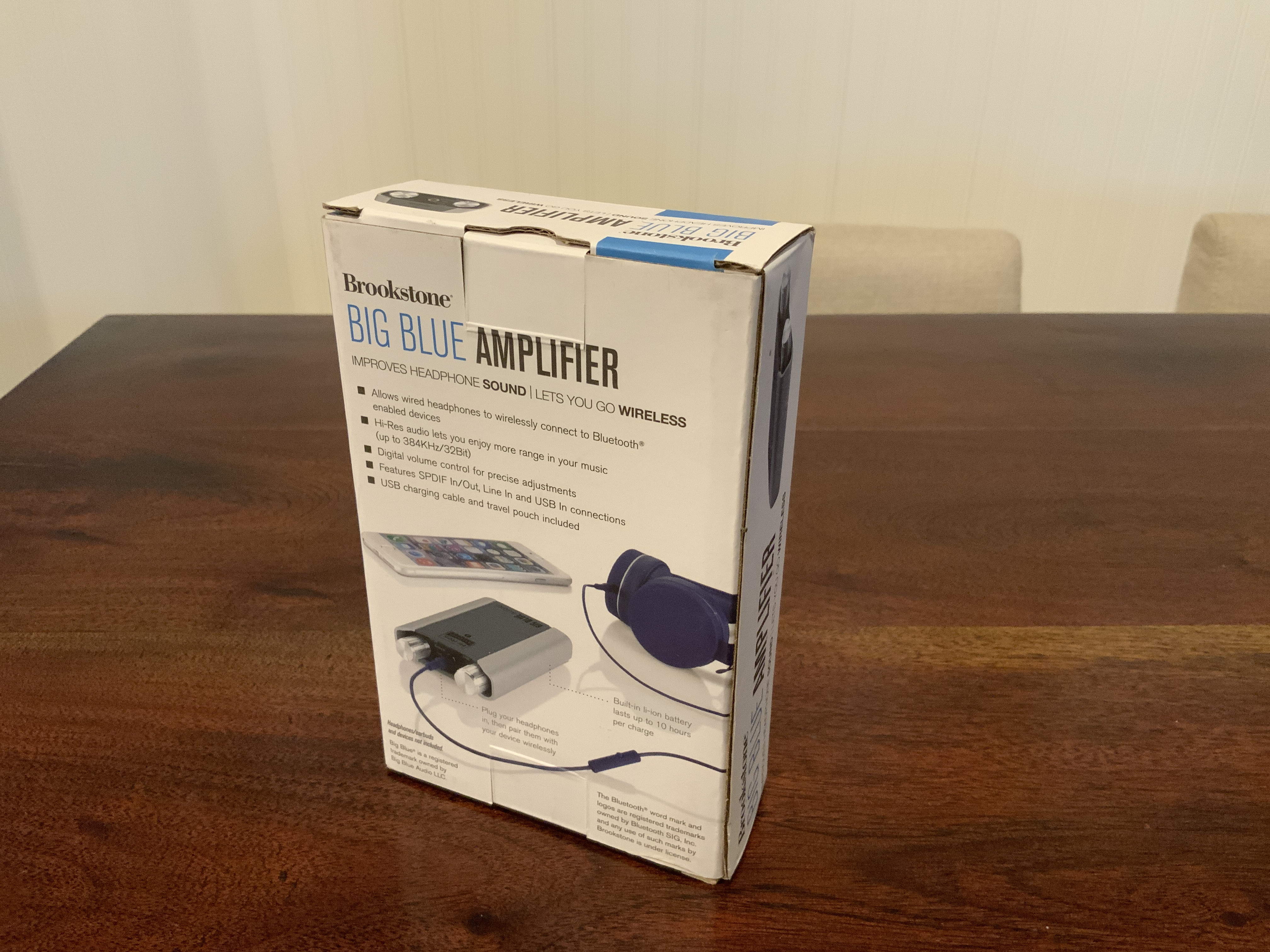 Brookstone Big Blue Wireless Headphone Amplifier