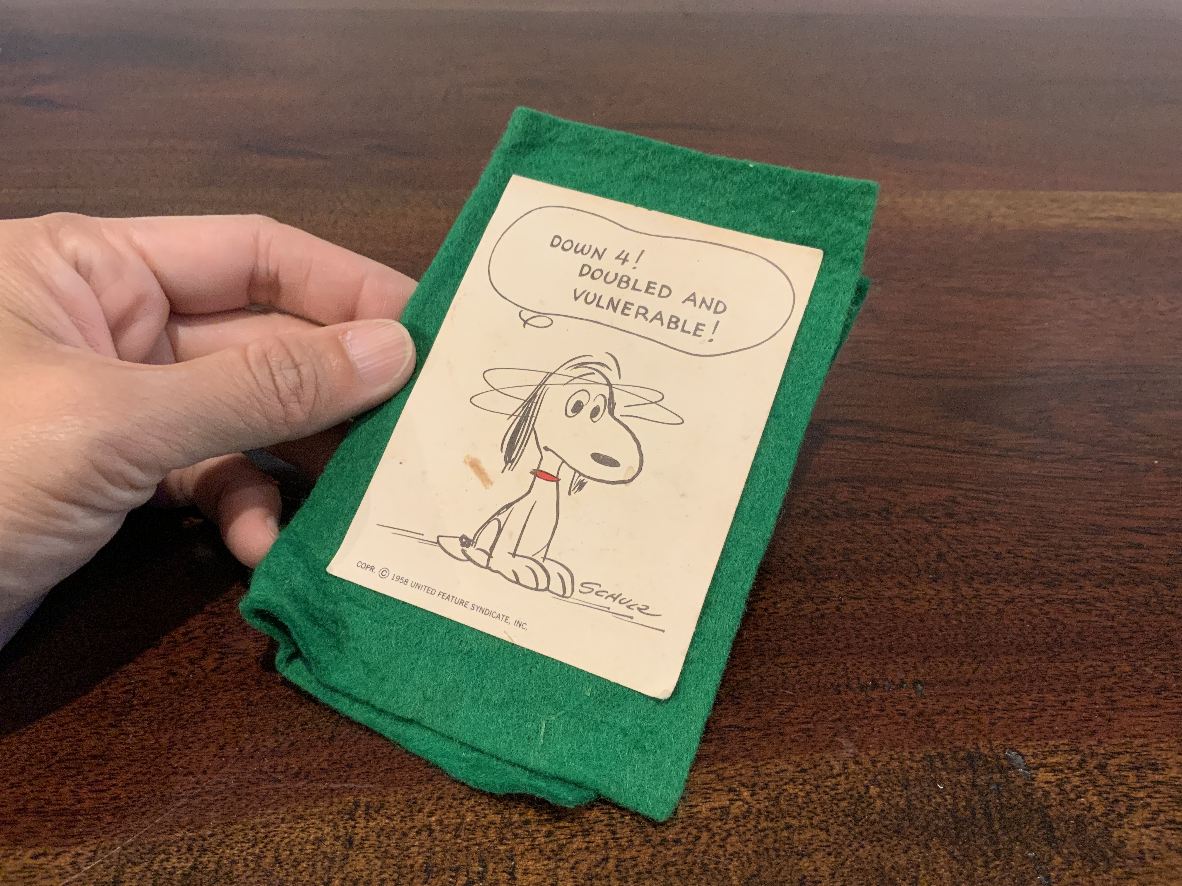 Vintage Snoopy Bridge Score Pad