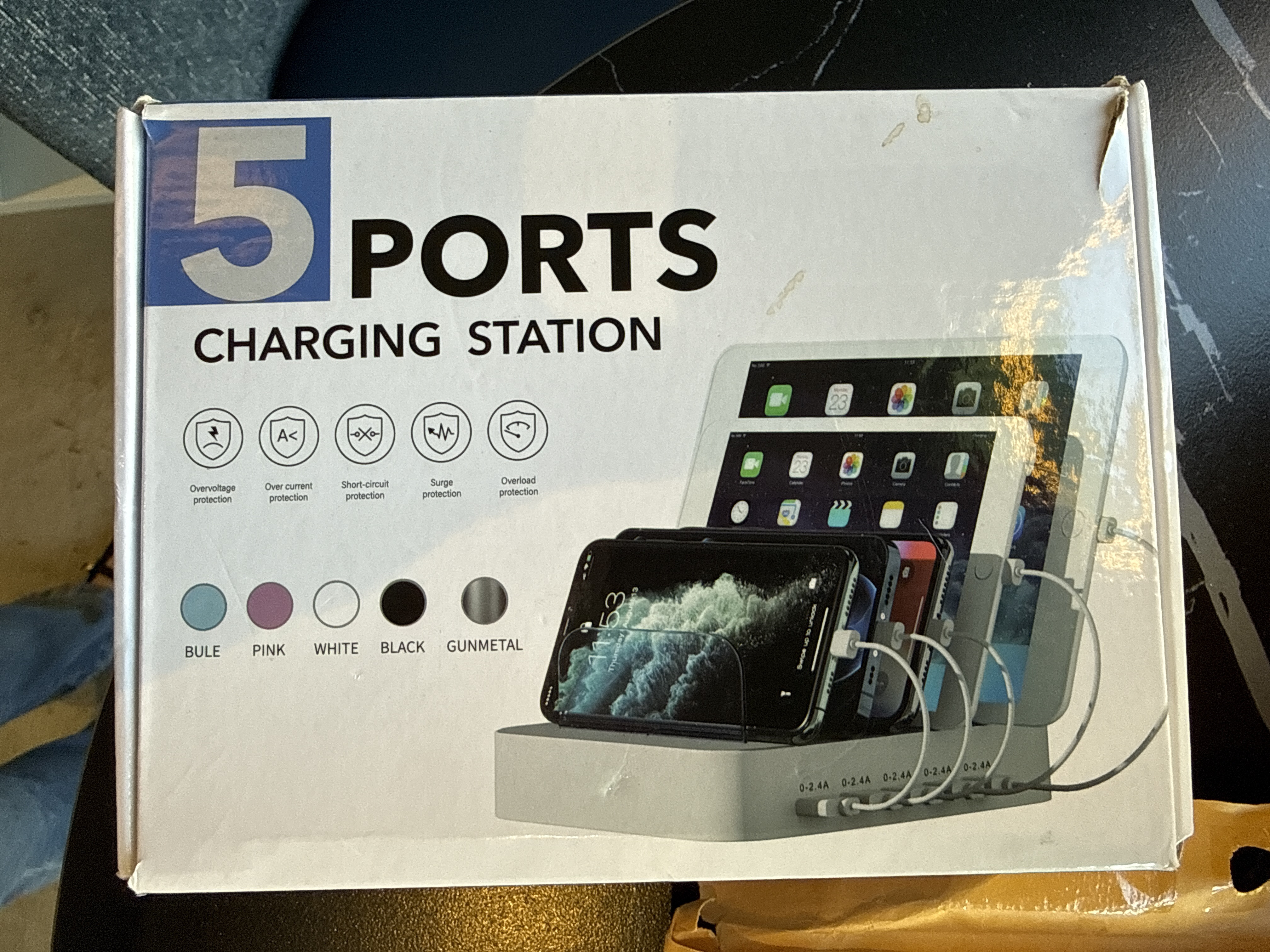 5-Port USB Charging Station