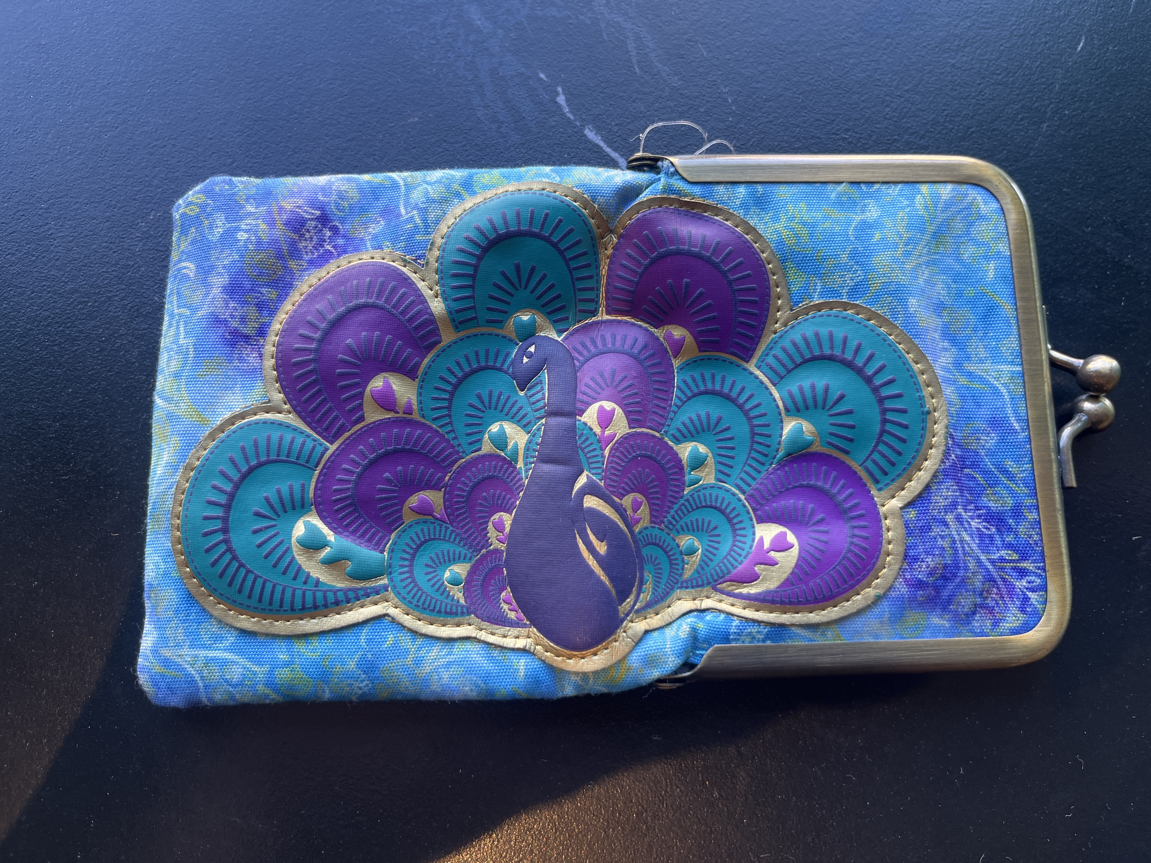 Peacock Pattern Fabric Wallet